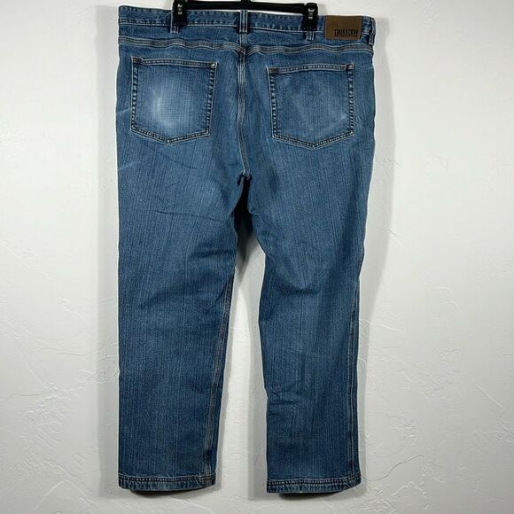 🔥🔥 DULUTH TRADING Flex Ballroom Trim Fit Jeans Men Sz 42x30 - PERFECT - Picture 1 of 7